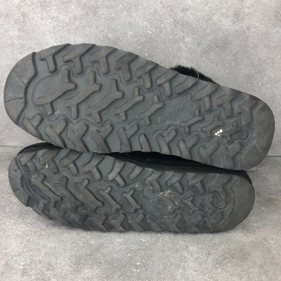 Bearpaw 2012 Koko Faux Fur Suede Ankle Boot Bootie, Black, Women's 9 - Picture 7 of 9